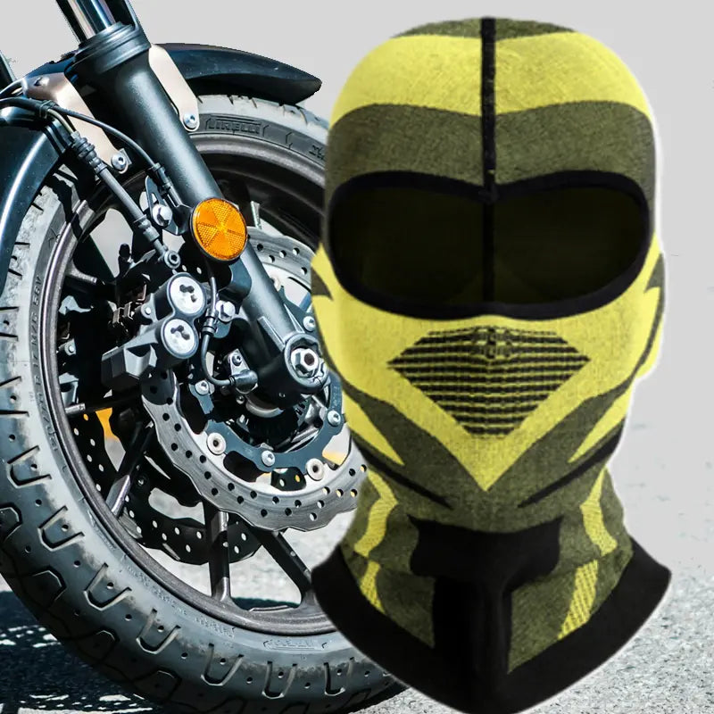 Cagoule Moto noire et jaune Espace Cagoules