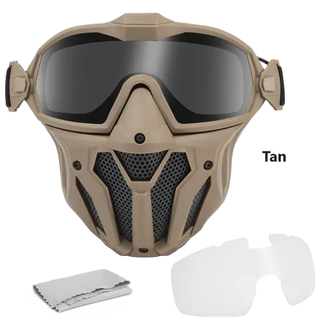 Masque ventilé Airsoft - GuardianFlex Tan | Espace Cagoules