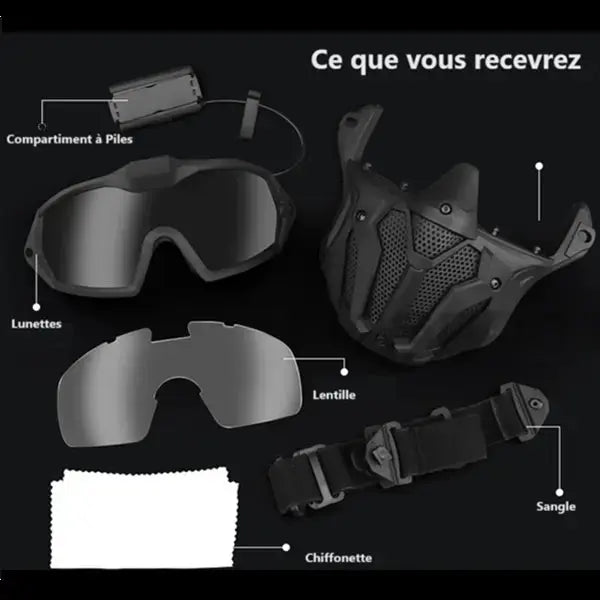 Masque ventilé Airsoft - GuardianFlex Tan | Espace Cagoules