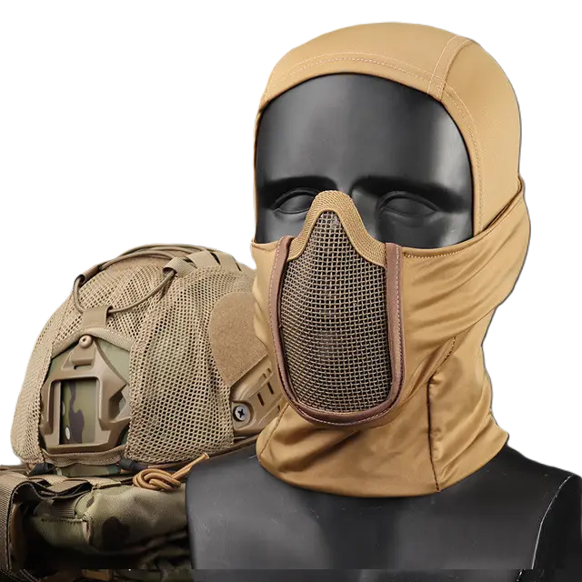 Cagoule pour Airsoft FacialShield Kaki - Espace Cagoules