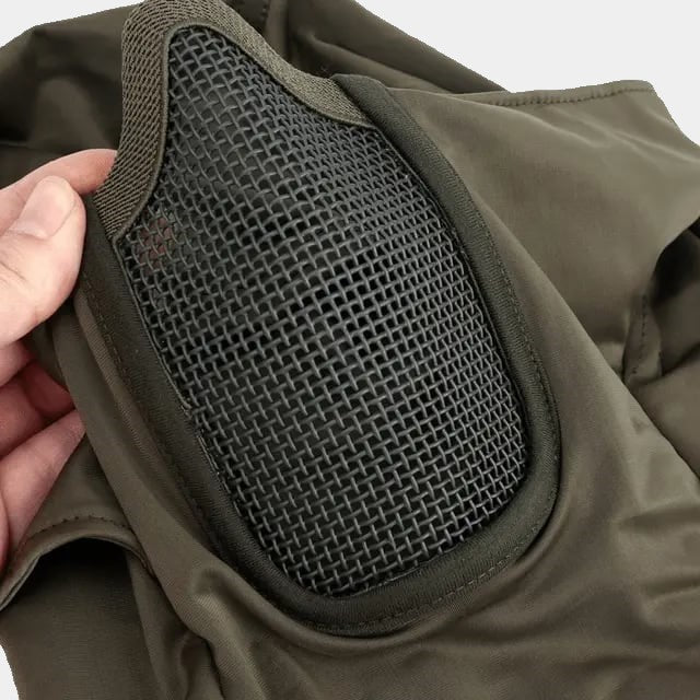 Cagoule Grillagée Airsoft Olive - FacialShield - www.espacecagoules.com