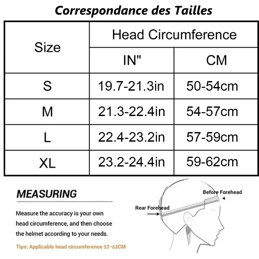 Tableau des tailles pour la cagoule de plongée femme couleur rose, indiquant les mesures S à XL pour un ajustement parfait.