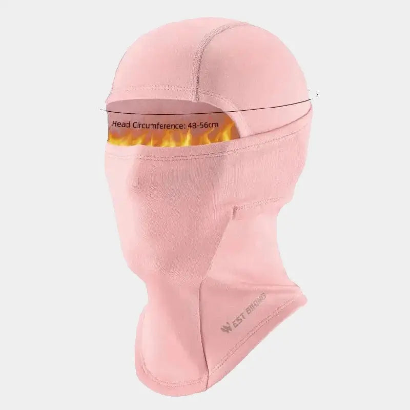 Cagoule Ski Enfant rose clair avec doublure polaire, offrant chaleur et protection pour les activités hivernales en extérieur