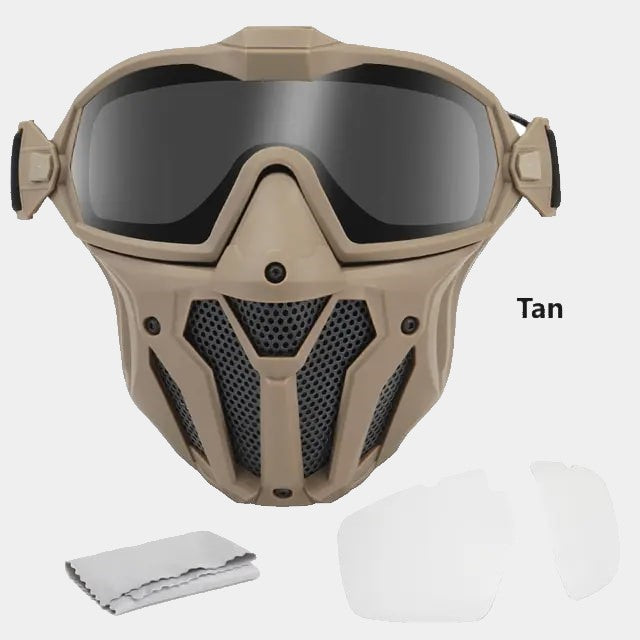 Masque ventilé Airsoft Tan - GuardianFlex - www.espacecagoules.com