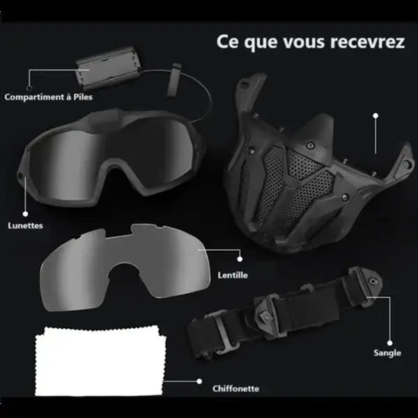 Masque ventilé Airsoft Tan - GuardianFlex - www.espacecagoules.com