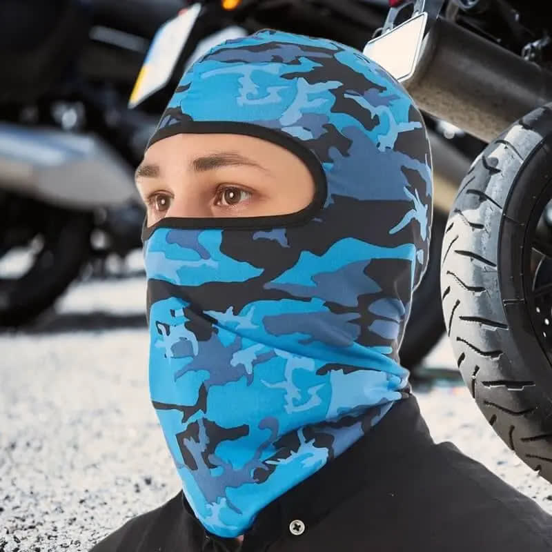 Moto Cagoule - RiderFit Bleu Camo - www.espacecagoules.com